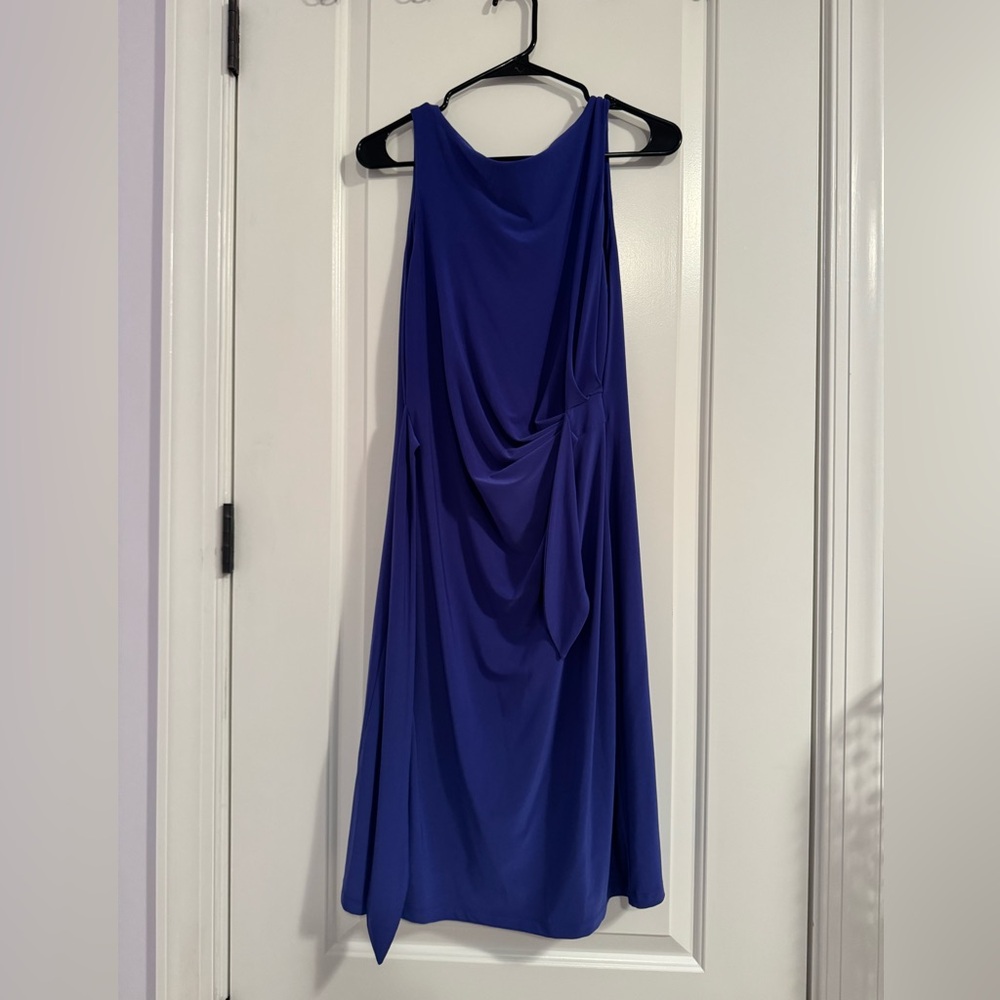 Ralph Lauren Cobalt Blue Draped Dress